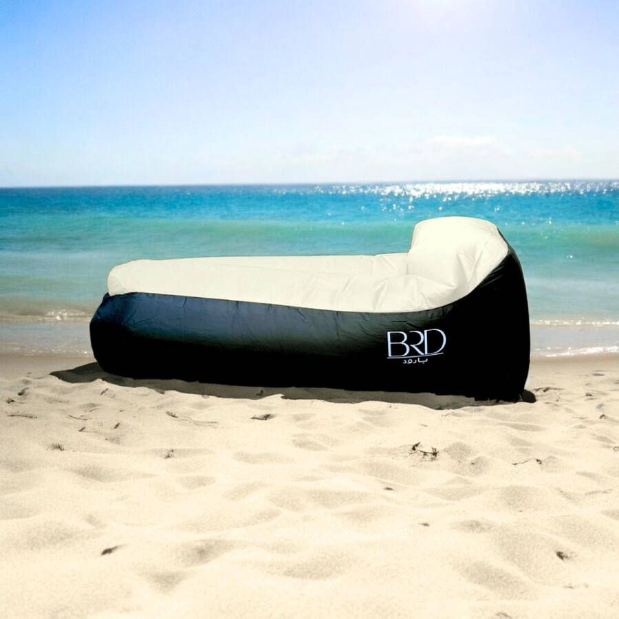 BRD Outdoor Off-White Lounge Air Bed Lucht Zit Sofa Kampeer Zitzak Strand waterproof luchtzak Waterbestendig Camping stoel Kampeer sofa poef Ligstoel Beige Ivoor Wit