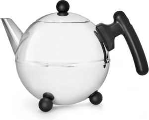 Bredemeijer Theepot Bella Ronde 0 75L zwart beslag- Dubbelwandig