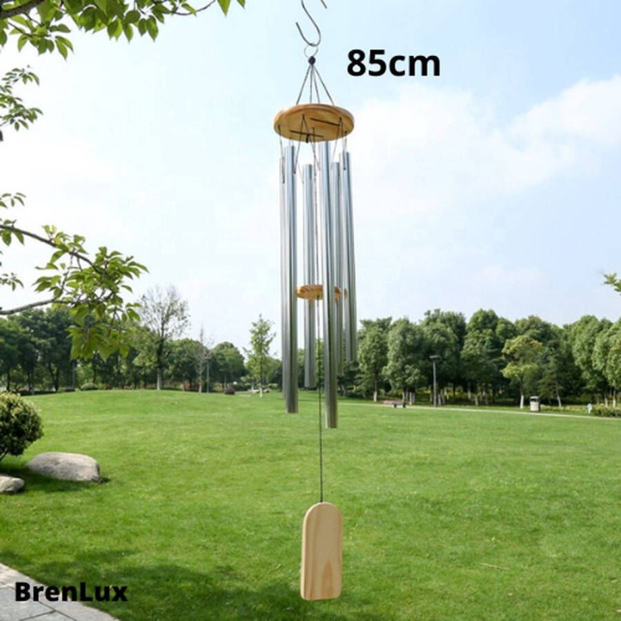 BrenLux Windgong Tuindecoratie 85 cm gong Aluminium windgong Gong met verfijnde geluiden Sterke windgong