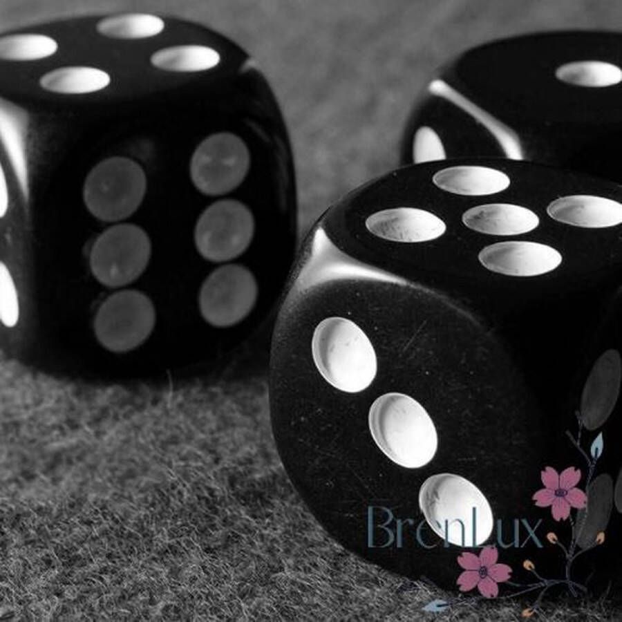 BrenLux ✿ Mini dobbelstenen zwart Kleine dobbelstenen 10st Gezelschapsspelletjes Dobbelstenen klein Zwarte dobbelstenen Pocket dobbelstenen