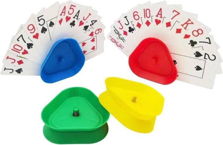 BrenLux ✿ speelkaartenhouder Kaartenhouder 4 stuks Spelaccessoires Geschikt voor ouderen Voor mensen met handletsels Voor kinderen