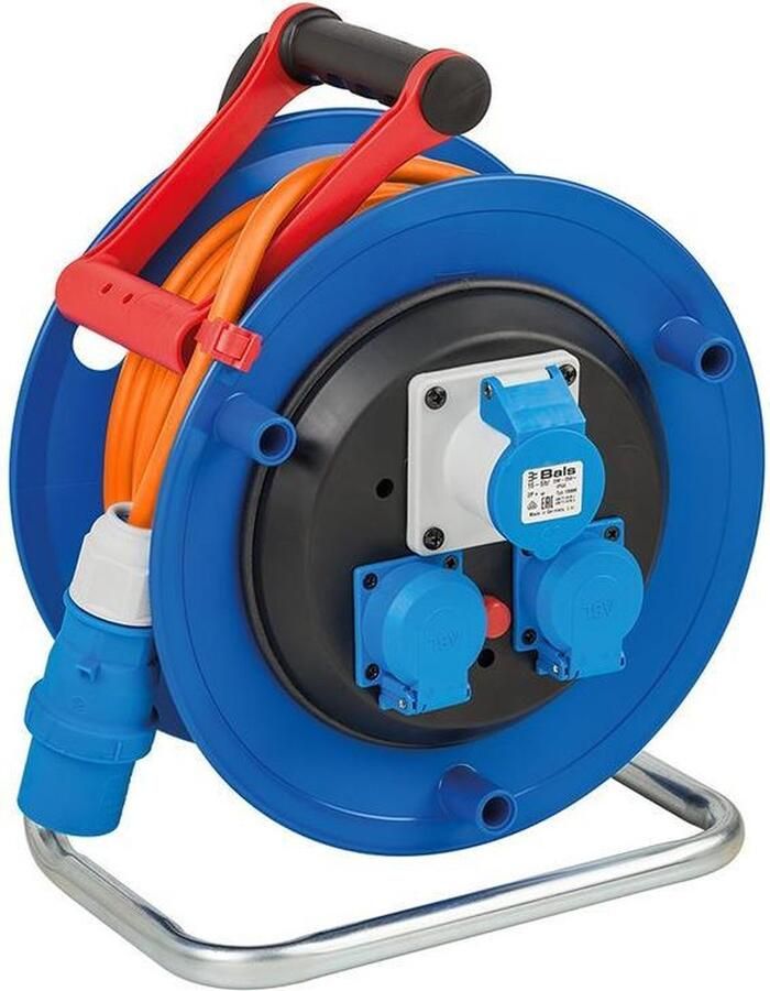 Brennenstuhl Garant CEE IP44 Camping Kabelhaspel (CEE Kabelhaspel met 25m kabel H07RN-F 3G2 5 in oranje Kabelhaspel voor permanent gebruik buitenshuis IP44 Made in Germany)