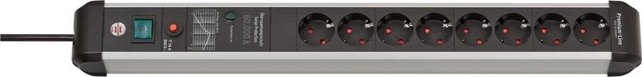 Brennenstuhl Premium-Protect-Line 60.000A stekkerdoos met overspanningsbeveiliging 8-voudig 3m H05VV-F 3G1 5