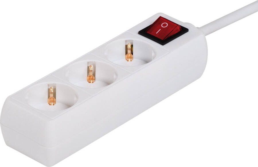 Brennenstuhl Eco-Line stekkerdoos met schakelaar 3-voudig zilver grijs 1 5 m H05VV-F 3G1 5