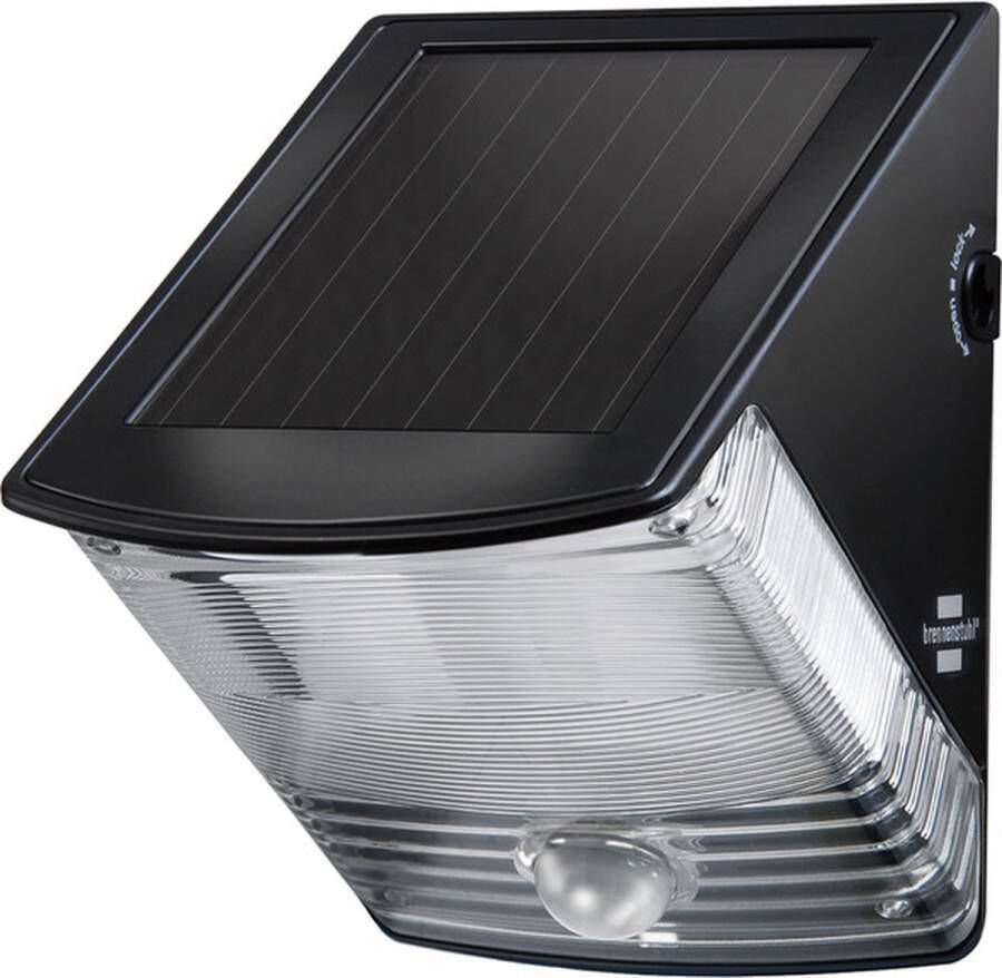 Brennenstuhl LED-zonnelamp met bewegingssensor buitenverlichting met geÃ¯ntegreerd zonnepaneel en infrarood bewegingssensor zwart