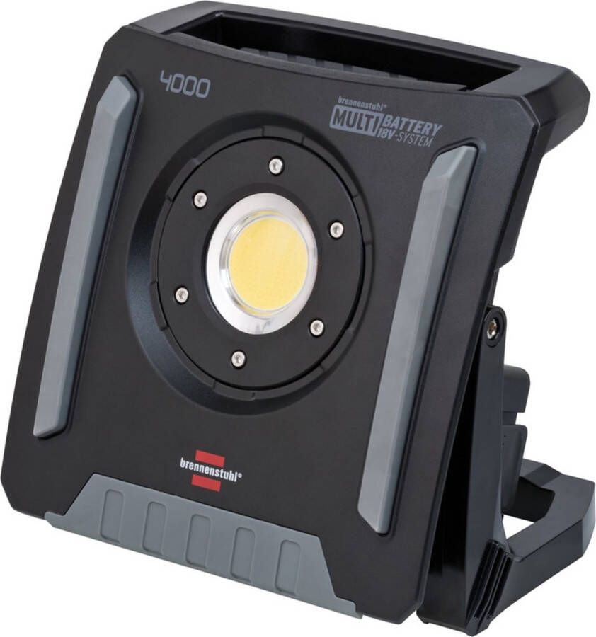 Brennenstuhl Multi Batterij LED Accu Bouwlamp 4000 MA (40W 4500lm IP65 werklamp compatibel met 18V batterijen van 5 verschillende fabrikanten zonder accu Engineered in Germany)