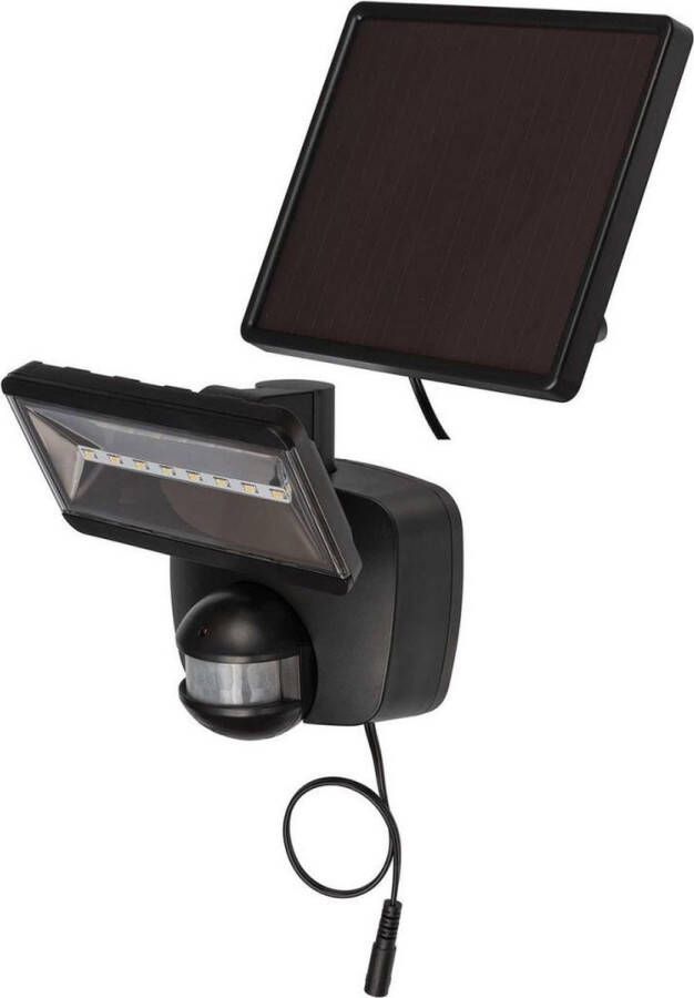 Brennenstuhl Solar LED-lamp SOL 800 LED-spot voor buitengebruik met bewegingsmelder en zonnepaneel (IP44 incl batterij hoogwaardige merk-LED's 400lm) zwart