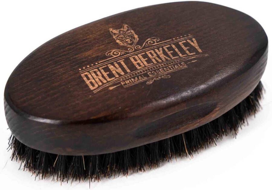 Brent Berkeley Baardborstel voor Mannen Kam van Natuurlijk Zwijnenhaar & Beukenhout Baardverzorging & styling Baardolie Plasticvrij