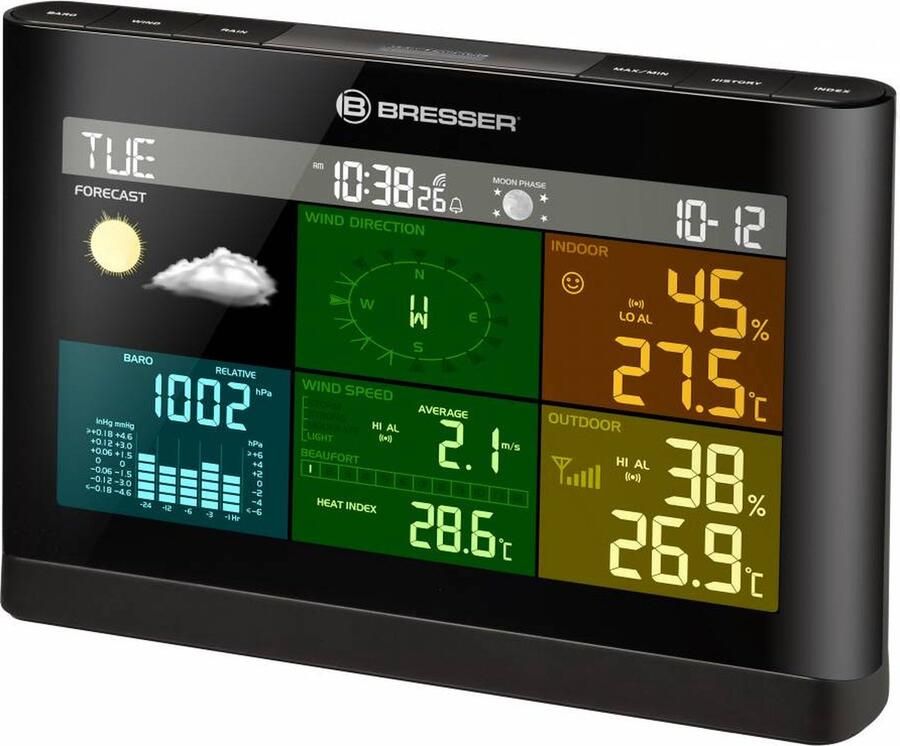 Bresser Weerstation Basisstation Compatibel met 7002550 Zwart