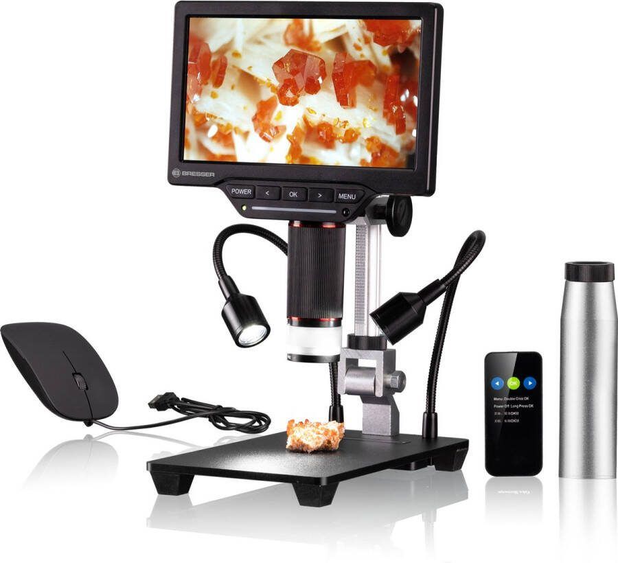 Bresser Digitale Microscoop Met LCD-scherm Digitale Zoom 2 tot 44x HDMI- USB(UVC)- of WIFI-output
