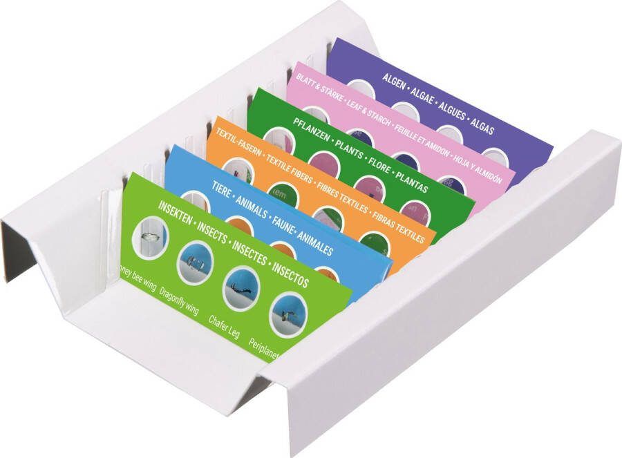 Bresser Junior Microscopie Starter Set 24 Kant en Klare Preparaten Van Algen tot Textielpreparaten