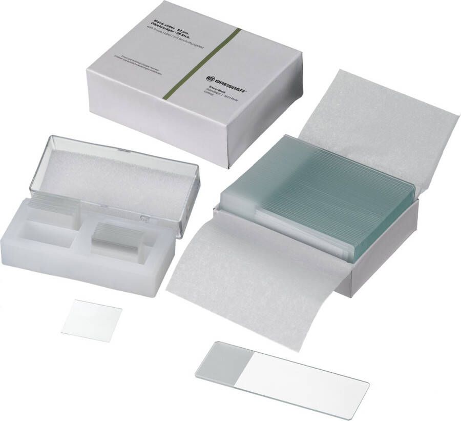 Bresser Microscoop Objectglaasjes 50x en Dekglaasjes 100x Gebruiksklaar