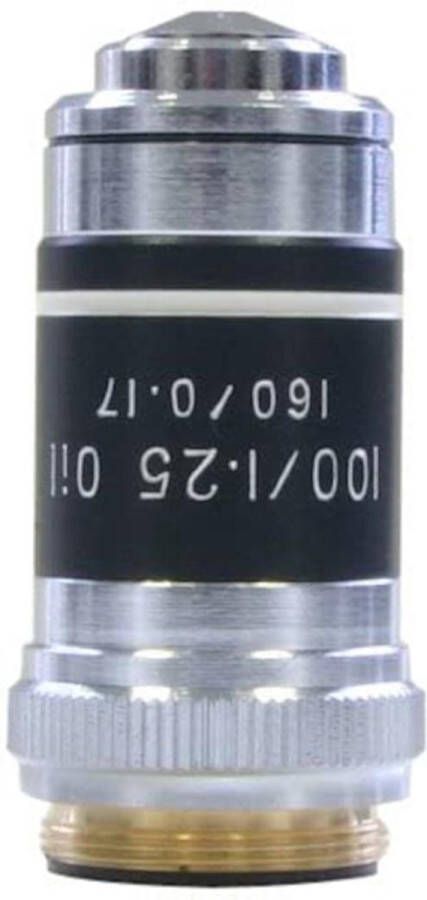 Bresser Objectief Din 100x Oill Microscoop 4 5 Cm Staal Zilver