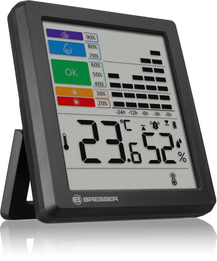 Bresser Thermo- en Hygrometer Met Schimmelalarm Geeft Waarschuwingen Voor een gezond binnenklimaat