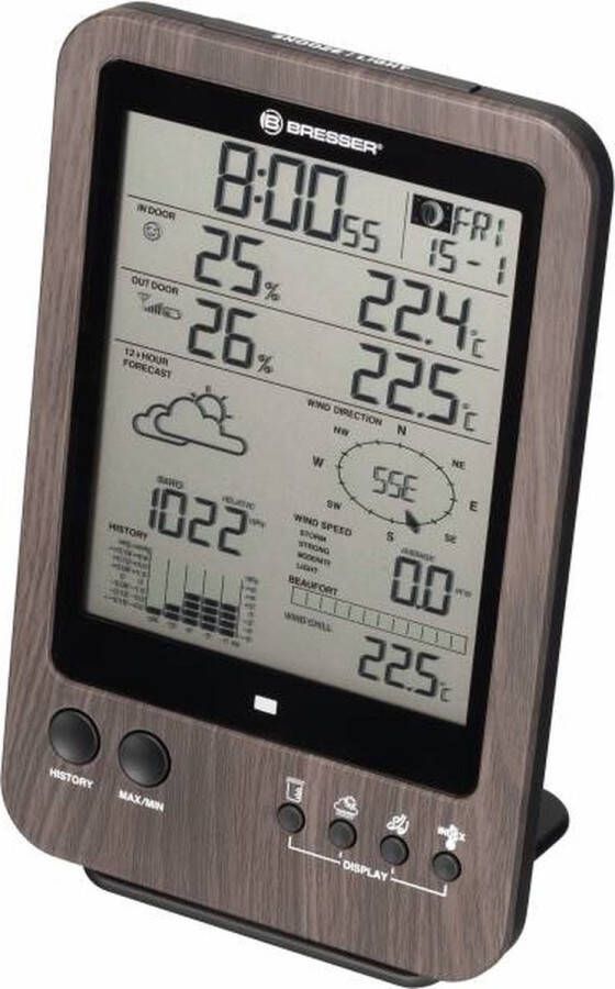 Bresser Weerstation Basisstation 5-in-1 Weerstation 12 x 19 cm Bruin
