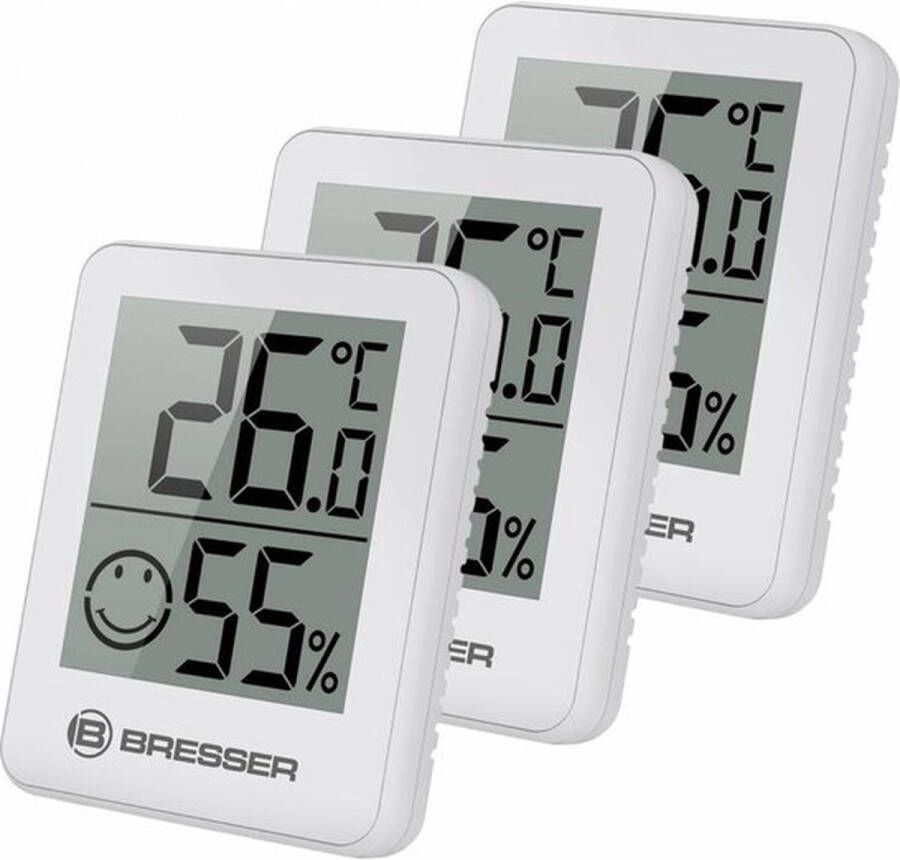 Bresser Weerstation ClimaTemp Hygro Indicator Set van 3 Checkt Binnenklimaat Wit
