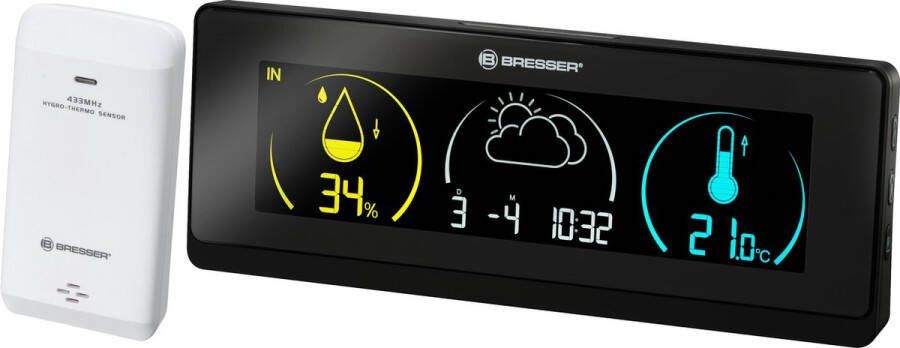 Bresser Weerstation ClimaTrend Life met kleurverandering Zwart