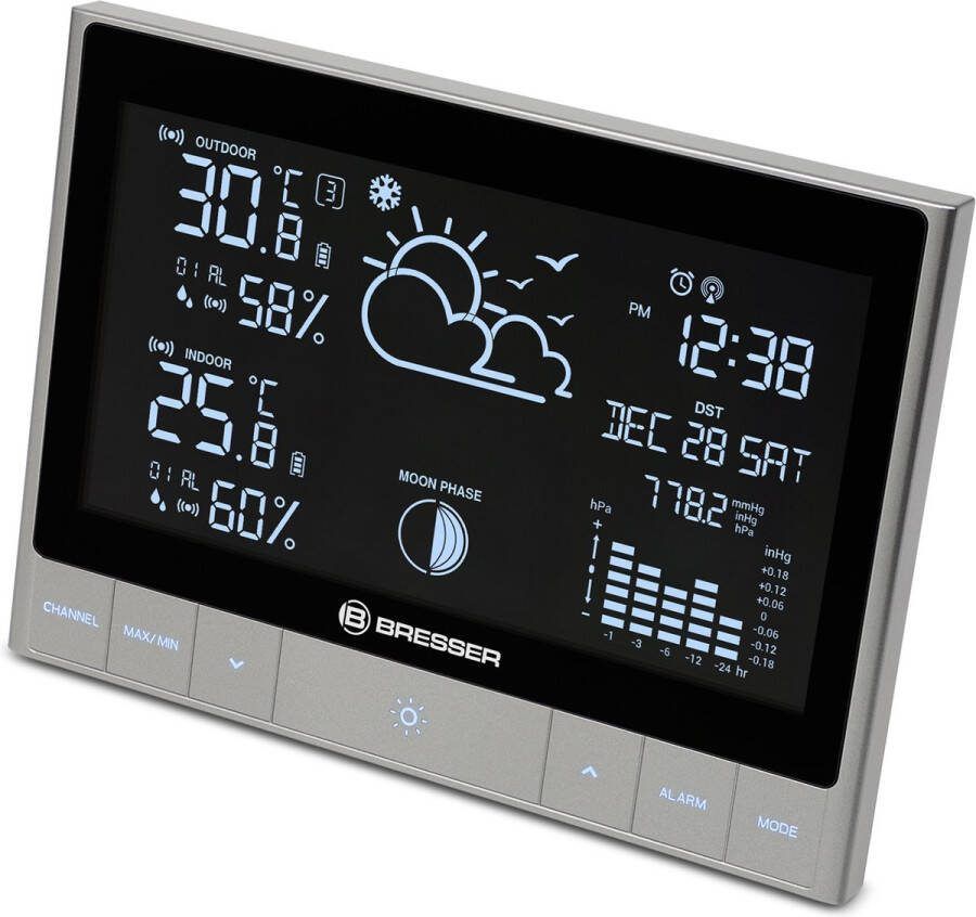 Bresser Weerstation Groot LCD-display Voor Binnen en Buiten