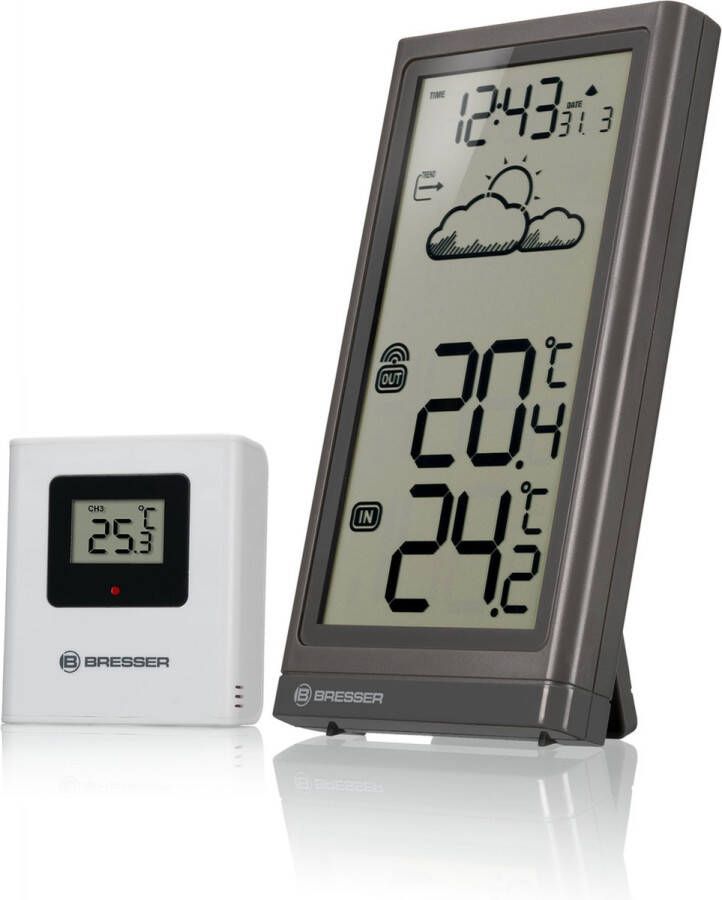 Bresser Weerstation Meteo Temp Grijs Draadloos Voor Binnen & Buiten
