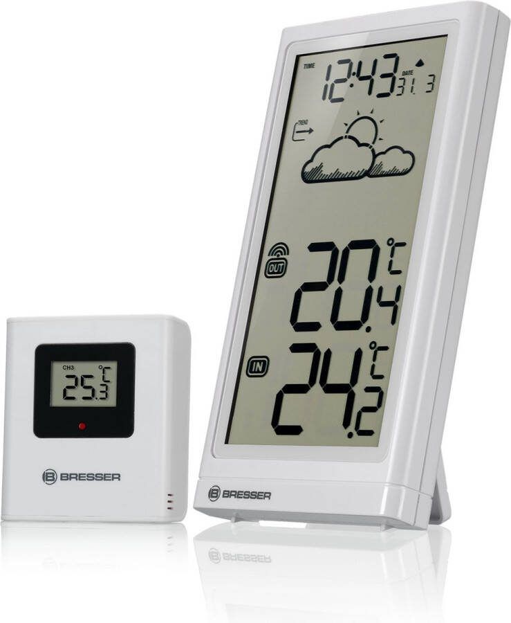 Bresser Weerstation Meteo Temp Wit Draadloos Voor Binnen & Buiten