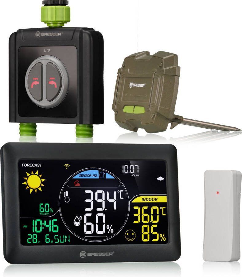 Bresser Weerstation Smart Garden Smart Home-irrigatiesysteem Watertimer Bodemsensor