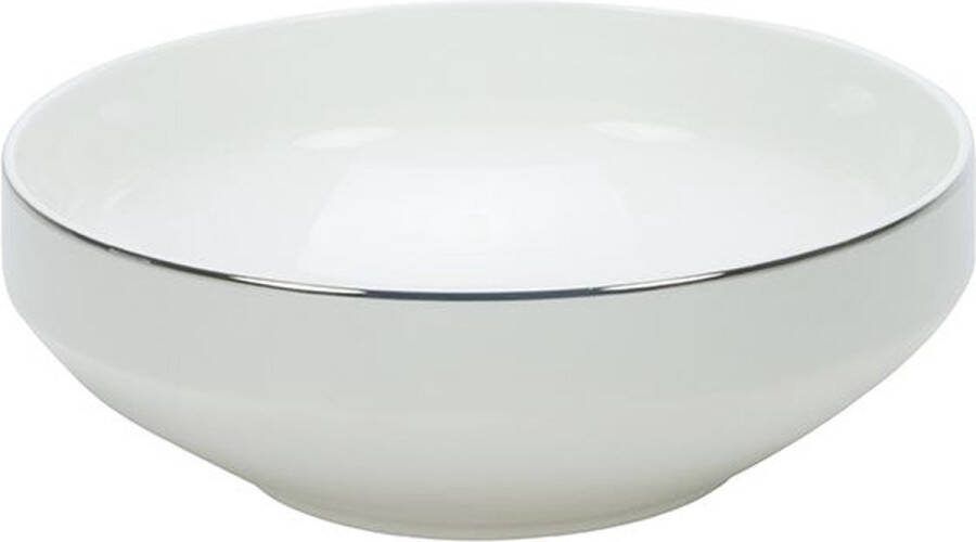 .Bricard Lunel – Porseleinen Saladeschaal – Zilver – 23 cm