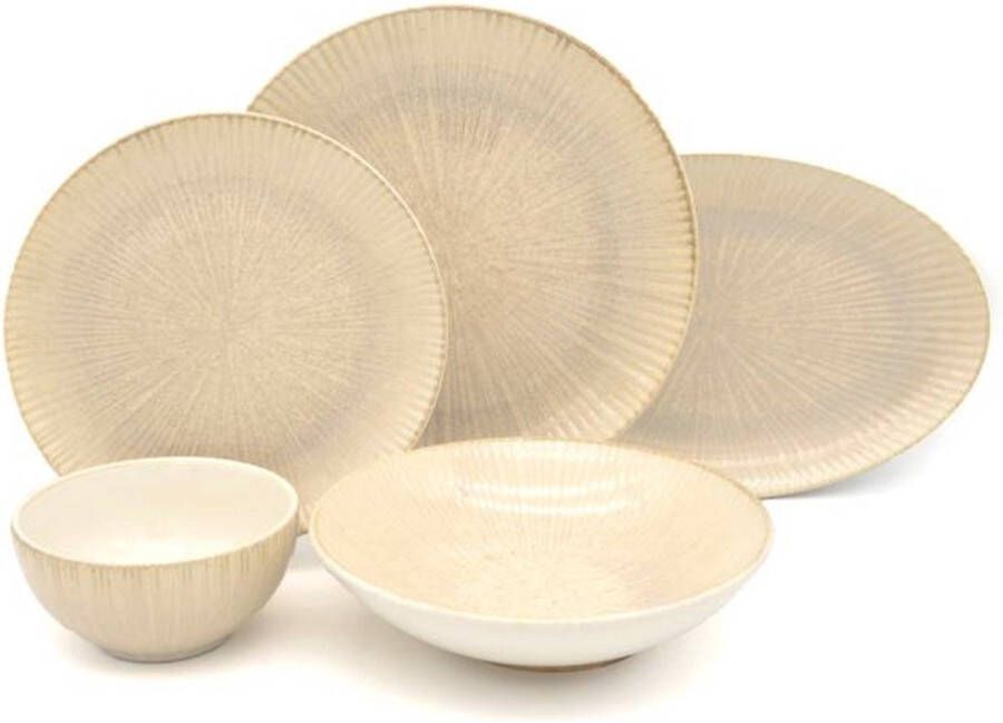 Bricard Porcelain Emily – 6-Persoons 27-Delig Schelpen Serviesset – Creme