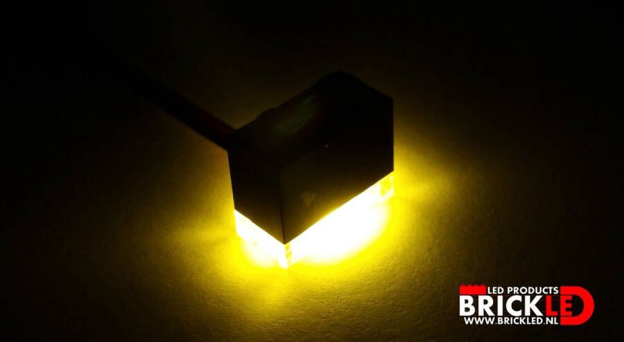 BrickLED 3 x Standaard lampje Geel Verlichting Geschikt voor LEGO