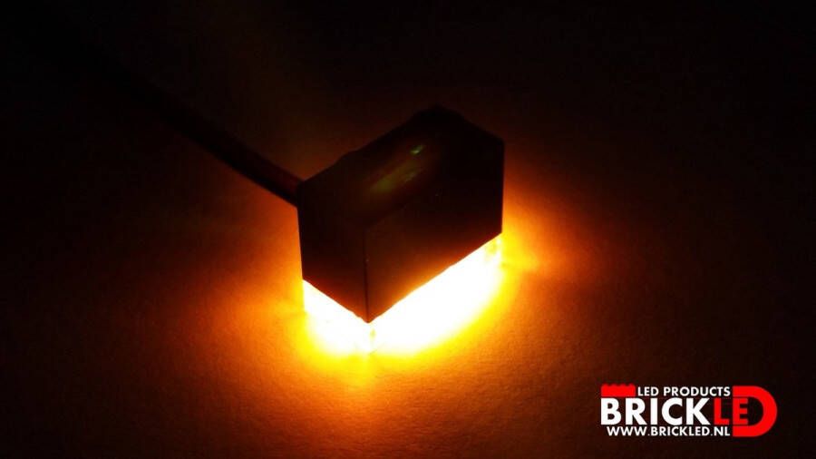 BrickLED 3 x Standaard lampje Oranje Verlichting Geschikt voor LEGO