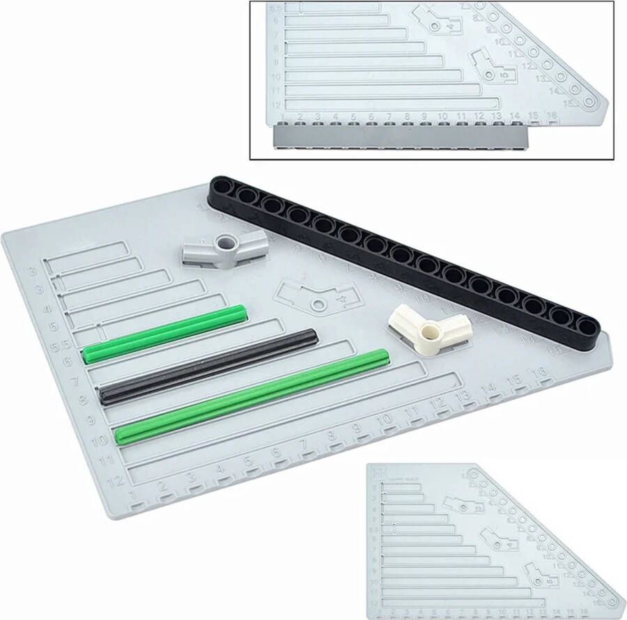 Brickparts Technische Bakstenen Multi-Functio Bouwstenen Onderdelen Meten is compatibel met het bekende merk