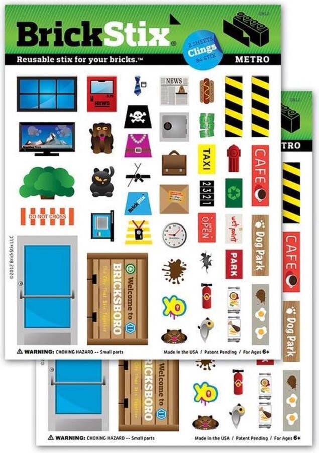 BrickStix 999107 Metro herbruikbare stickers voor bouwstenen