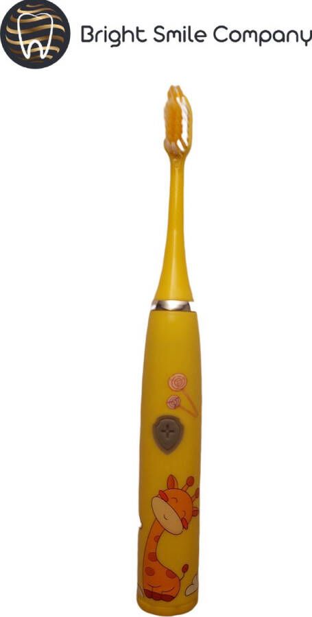 BrightSmileCompany Elektrische kindertandenborstels set geel inclusief tandpasta Bright Smile Company