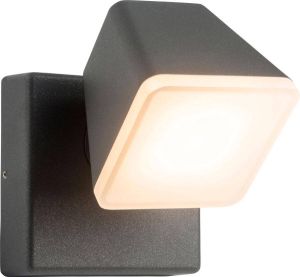 Brilliant AEG lamp Isacco LED wandlamp antraciet | 1x 12 5W LED geïntegreerd (1200lm 3000K) | Schaal A ++ tot E | IP-beschermingsklasse: 54 spatwaterdicht