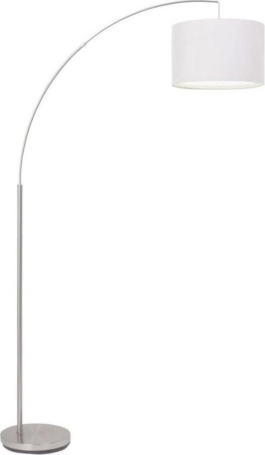 Brilliant lamp Clarie boog vloerlamp 1.8m ijzer wit | 1x A60 E27 60W geschikt voor standaardlampen (niet inbegrepen) | Schaal A ++ tot E | Met voetschakelaar