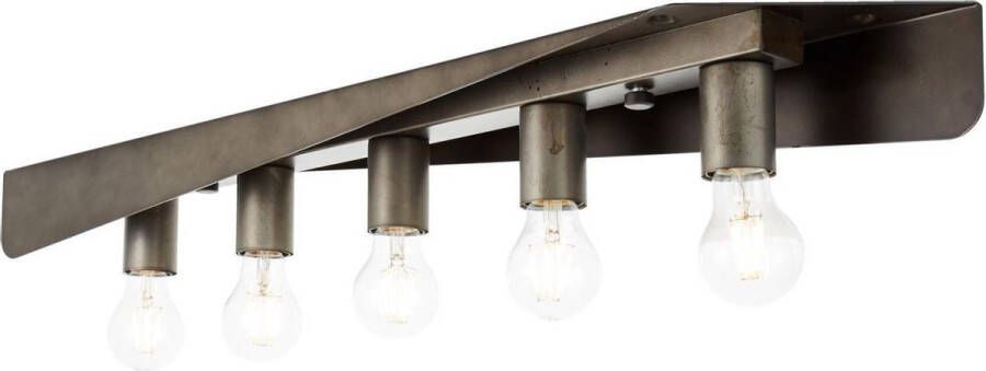 Brilliant lamp Nux plafondlamp 5-lichts antiek zwart | 5x A60 E27 40W geschikt voor standaardlampen (niet inbegrepen) | Schaal A ++ tot E | Geschikt voor LED-lampen