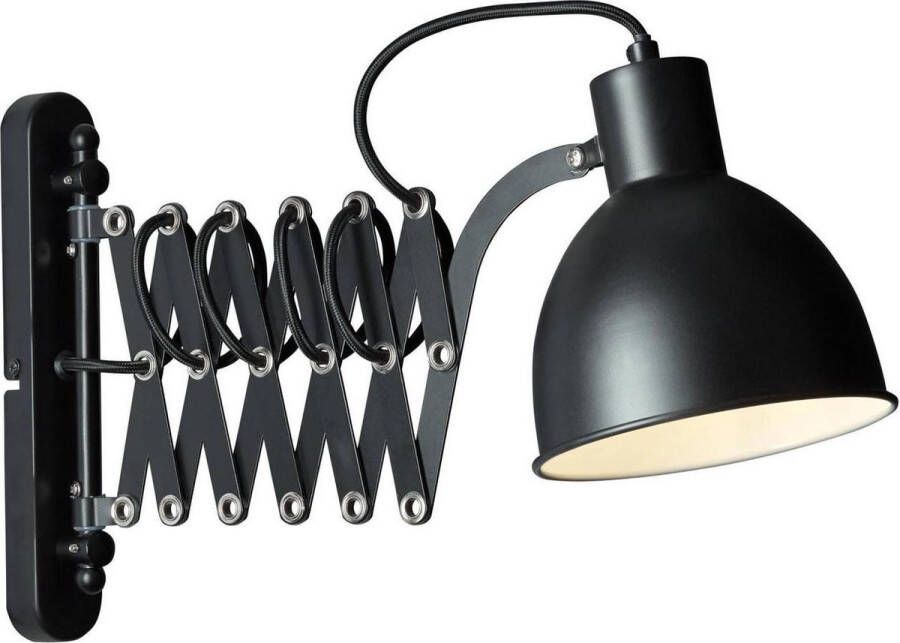 Brilliant lamp Sandra 2 wandlamp zwart mat | 1x D45 E14 40W geschikt voor vallampen niet inbegrepen | Draaibare kop | Geschikt voor LED-lampen