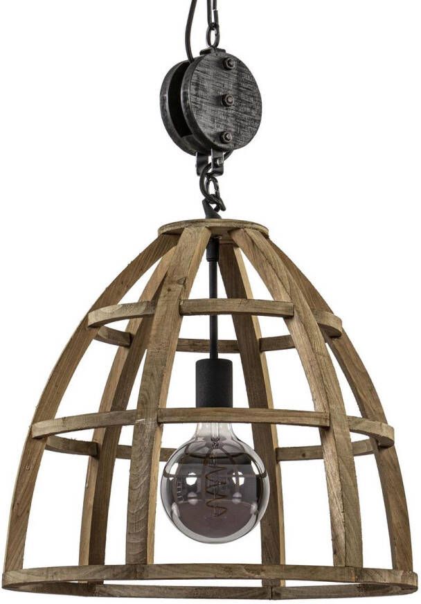 Brilliant hanglamp Matrix hout Ø47x162 cm Leen Bakker