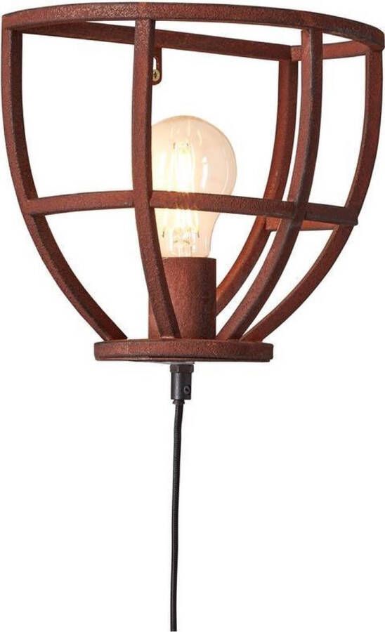 Brilliant MATRIX Wandlamp Roestkleurig