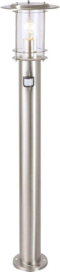 Brilliant YORK Staande Buitenlamp met bewegingssensor Chroom