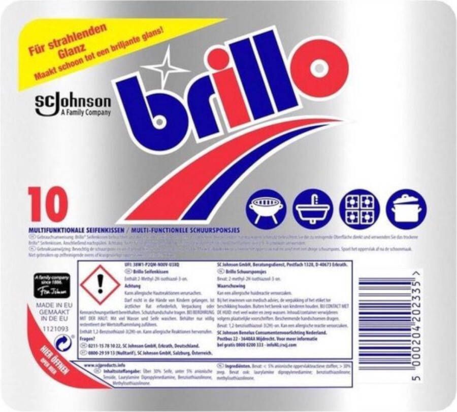 Brillo Schuursponsjes 10 stuks