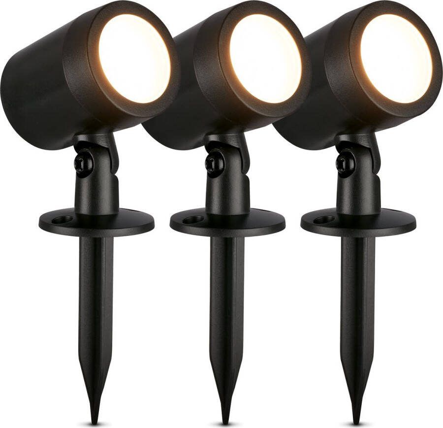Briloner LED tuinspot 3799035 Stekker IP44 Verstelbaar met spade 18 x 5 cm Zwart