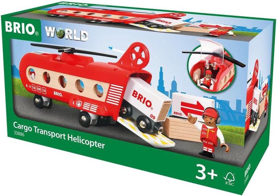 BRIO World 33886 Helicopter Cargo Houten Speelgoed