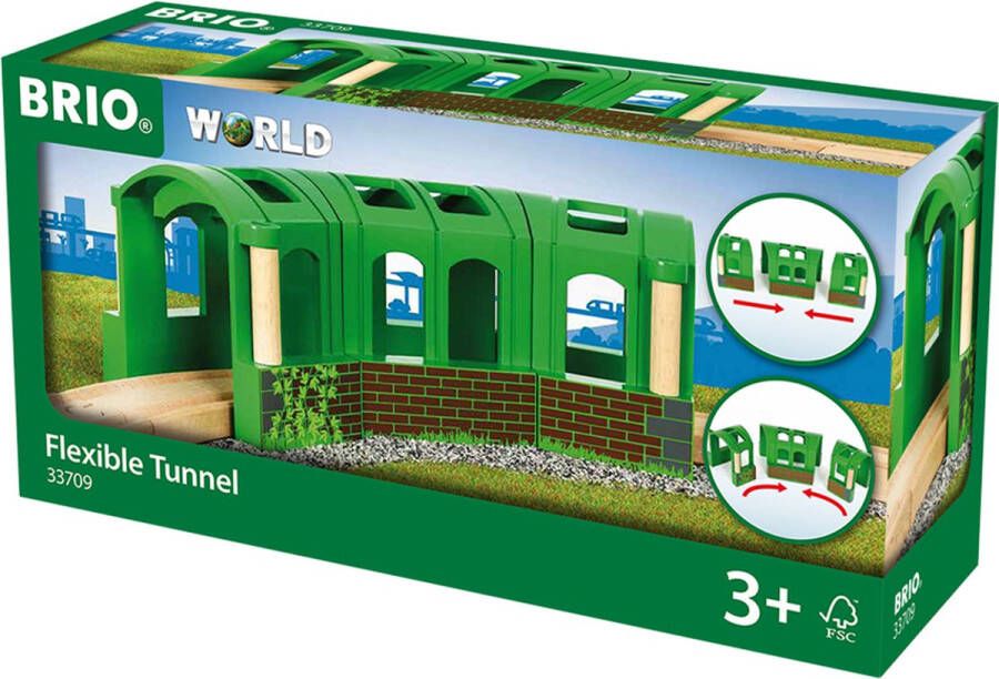 BRIO Groene flexibele tunnel 33709