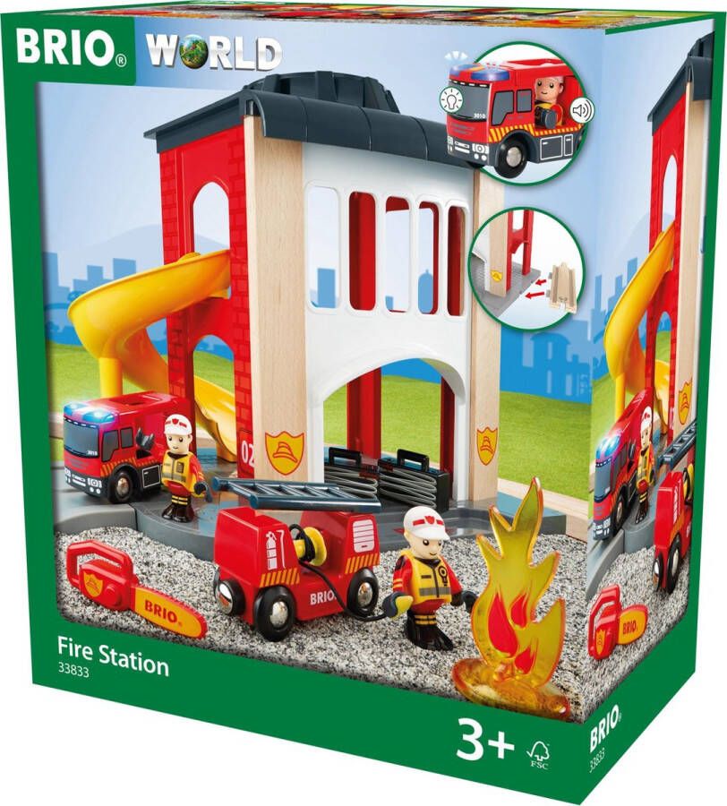 BRIO Grote brandweerkazerne 33833 Treinbaanonderdeel