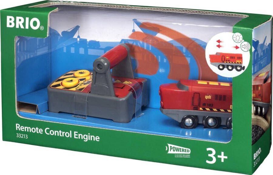 BRIO Op Afstand Bestuurbare Locomotief Met Afstandsbediening 33213 Rood