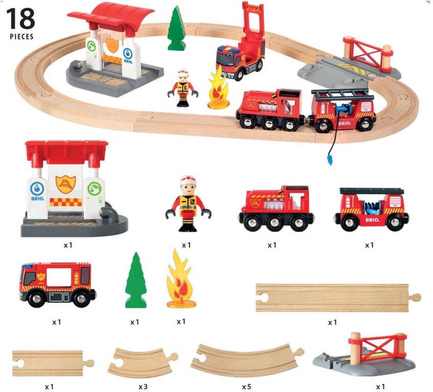 BRIO Treinset Bij De Brandweer 33815