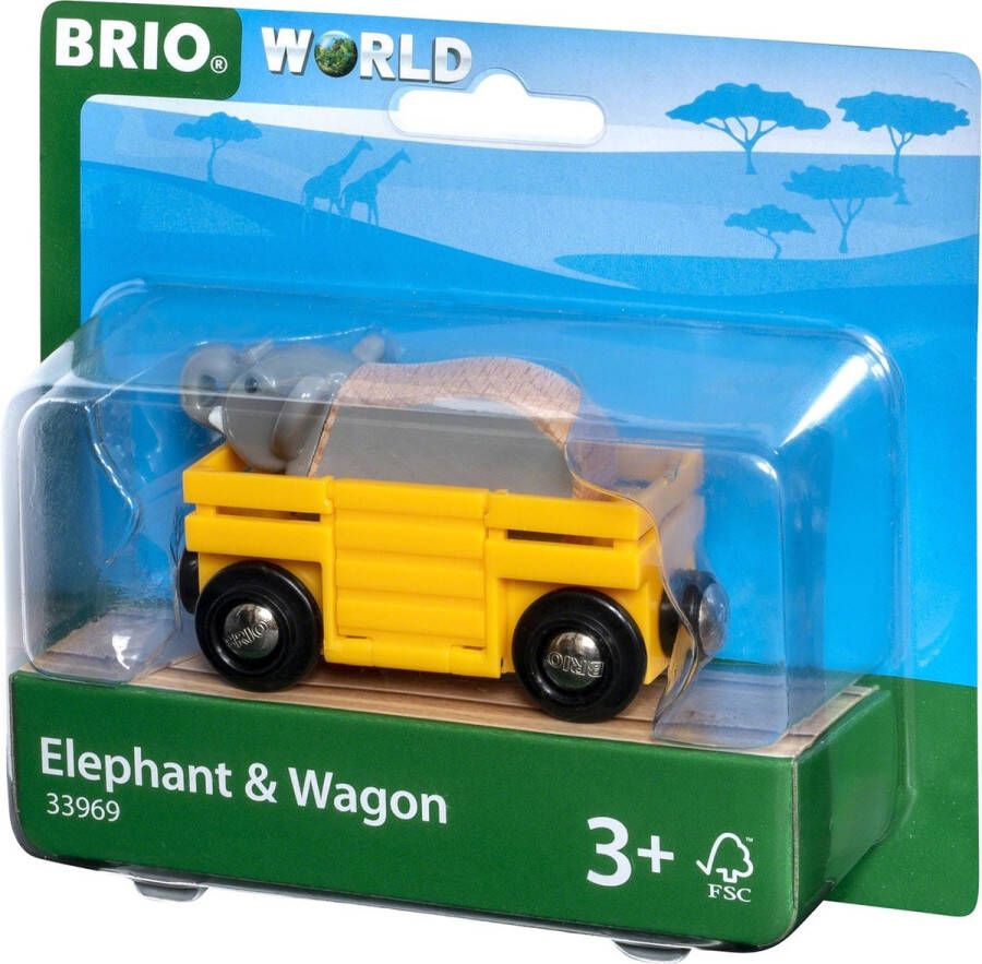 Brix Brio Wagon Met Olifant 33969