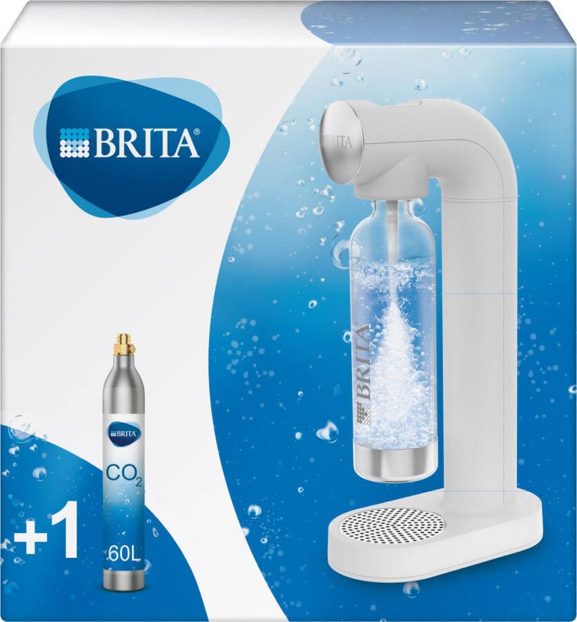 BRITA SodaONE Soda Bruiswatertoestel Wit incl. 1 CO2-cilinder en 1 fles met Cashback (enkel in België tot € 20 terugbetaald)