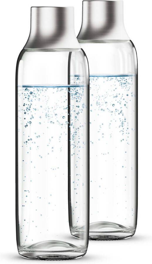 BRITA SodaTRIO Glazen Soda Fles (2-pack) Accessoire voor Sodamaker