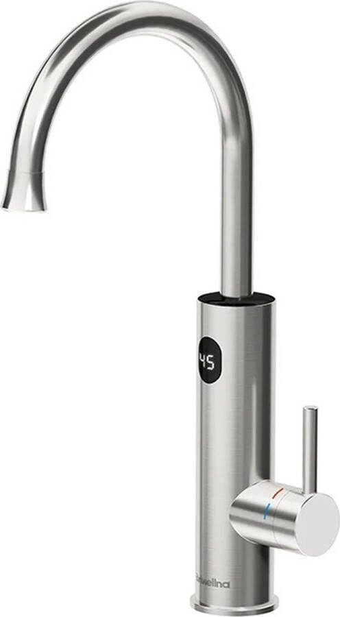Briwellna Instant Boiler Kraan Elektrische Boiler 220V Tankless Boiler Kraan Milieuvriendelijk Temperatuur Display Zilver